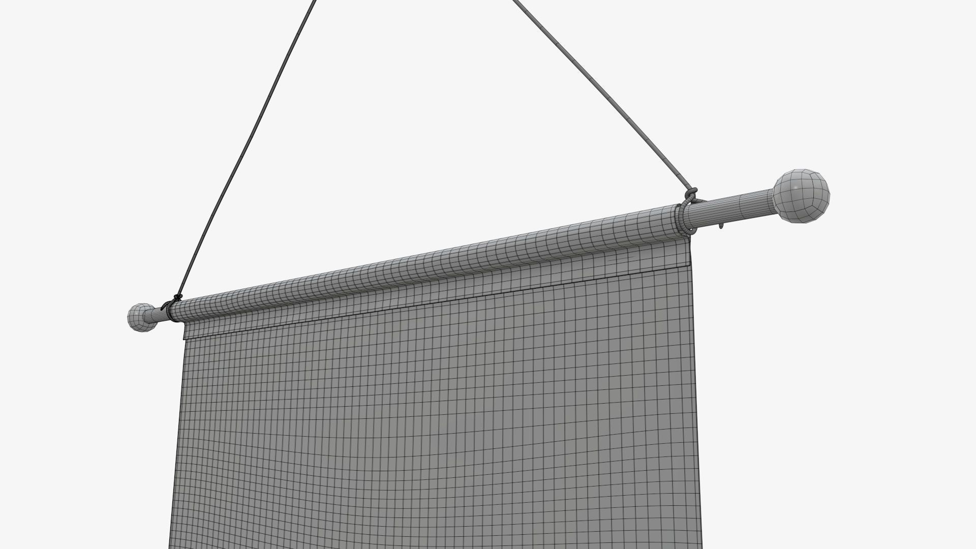 Tall wall pennant 3D model_10