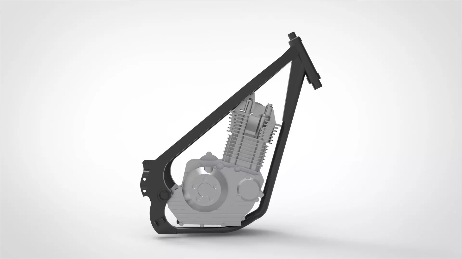 Motorcycle engine 3D model