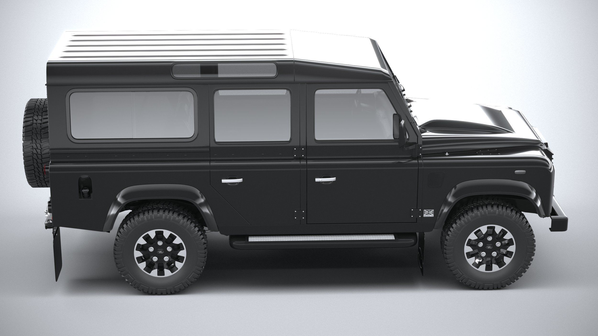 Land Rover Defender Works V8 4-door 2018 3D model_11