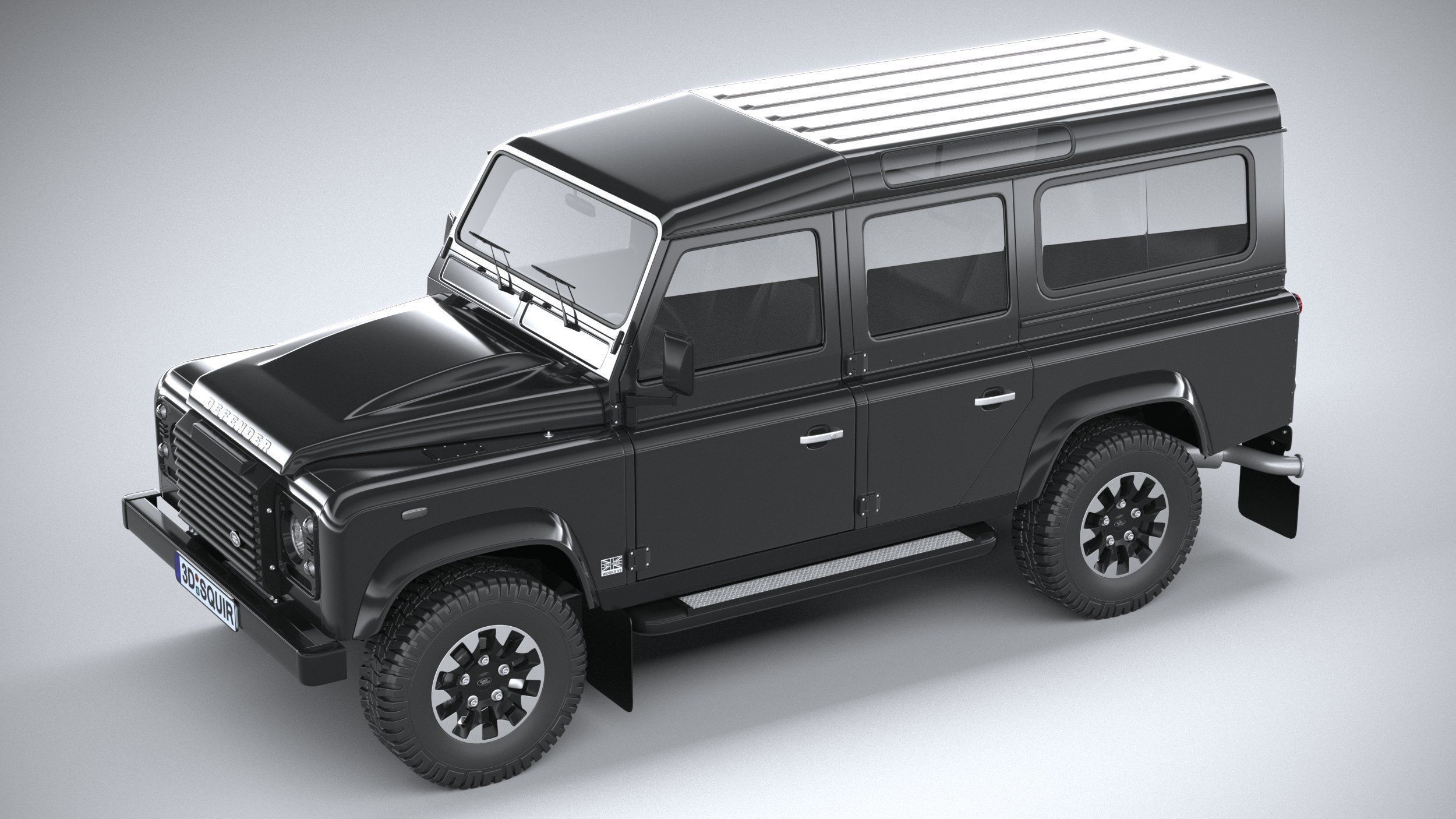 Land Rover Defender Works V8 4-door 2018 3D model_7