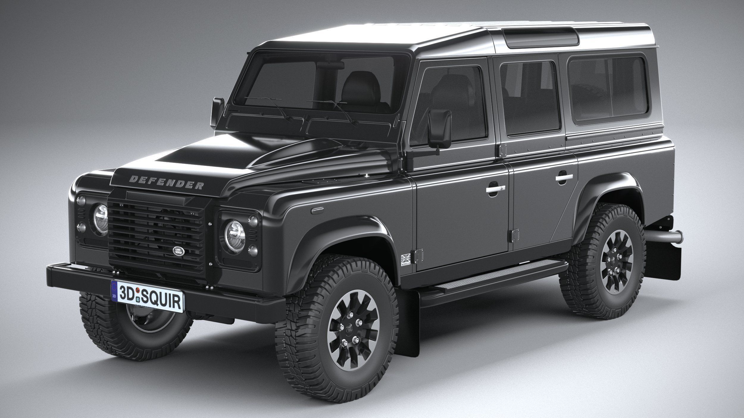 Land Rover Defender Works V8 4-door 2018 3D model_1