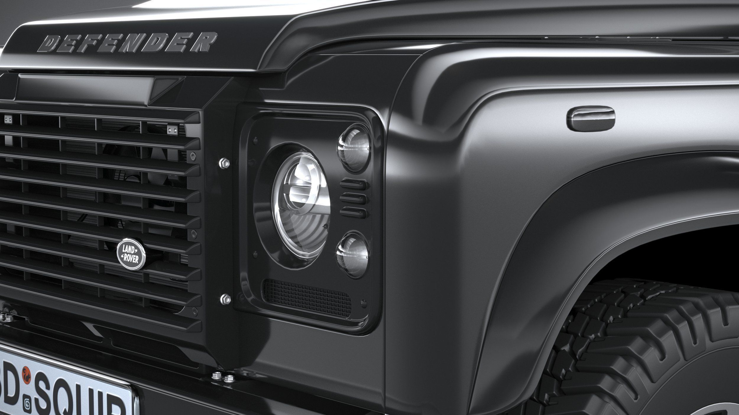 Land Rover Defender Works V8 4-door 2018 3D model_14