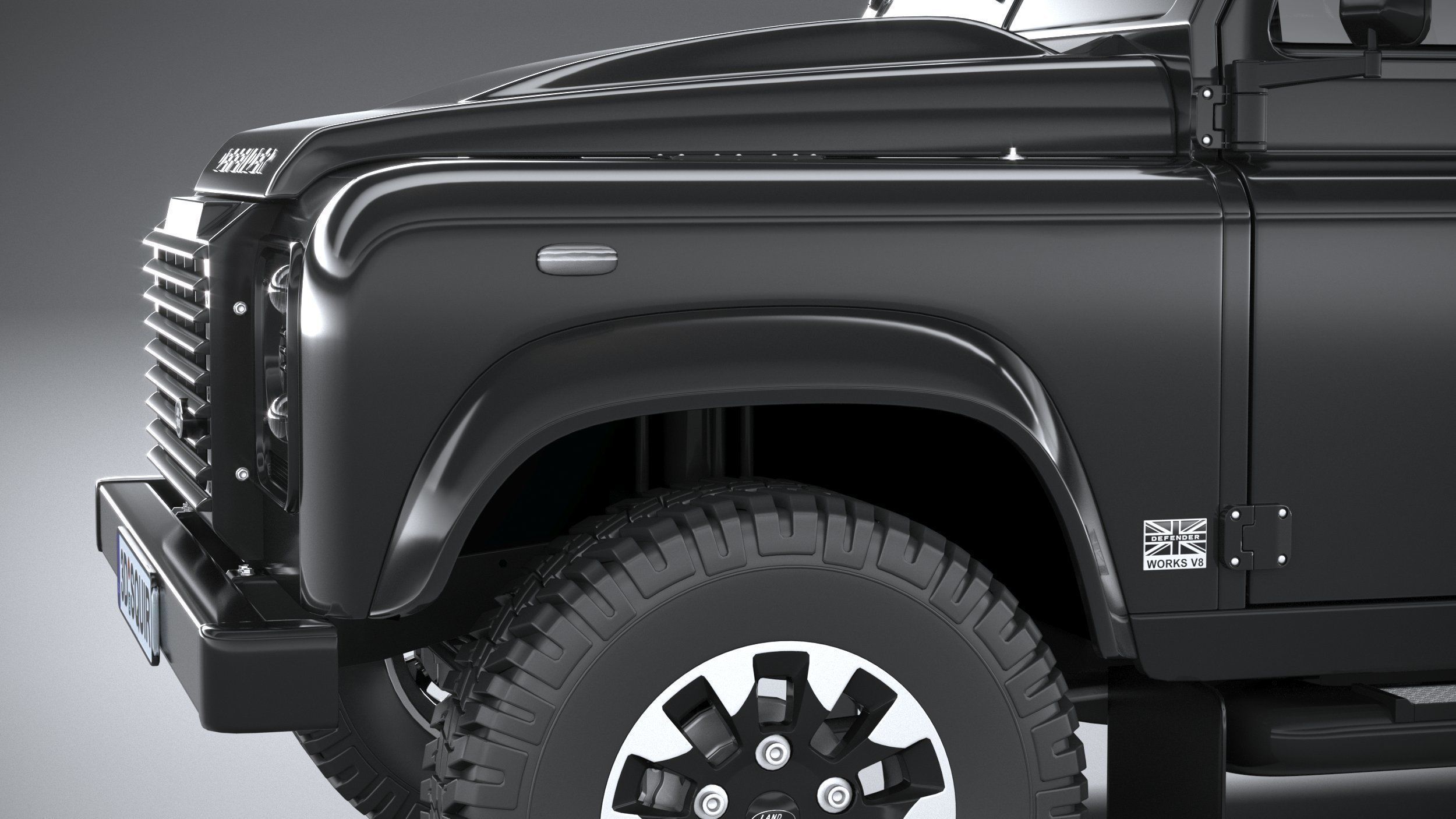 Land Rover Defender Works V8 4-door 2018 3D model_3