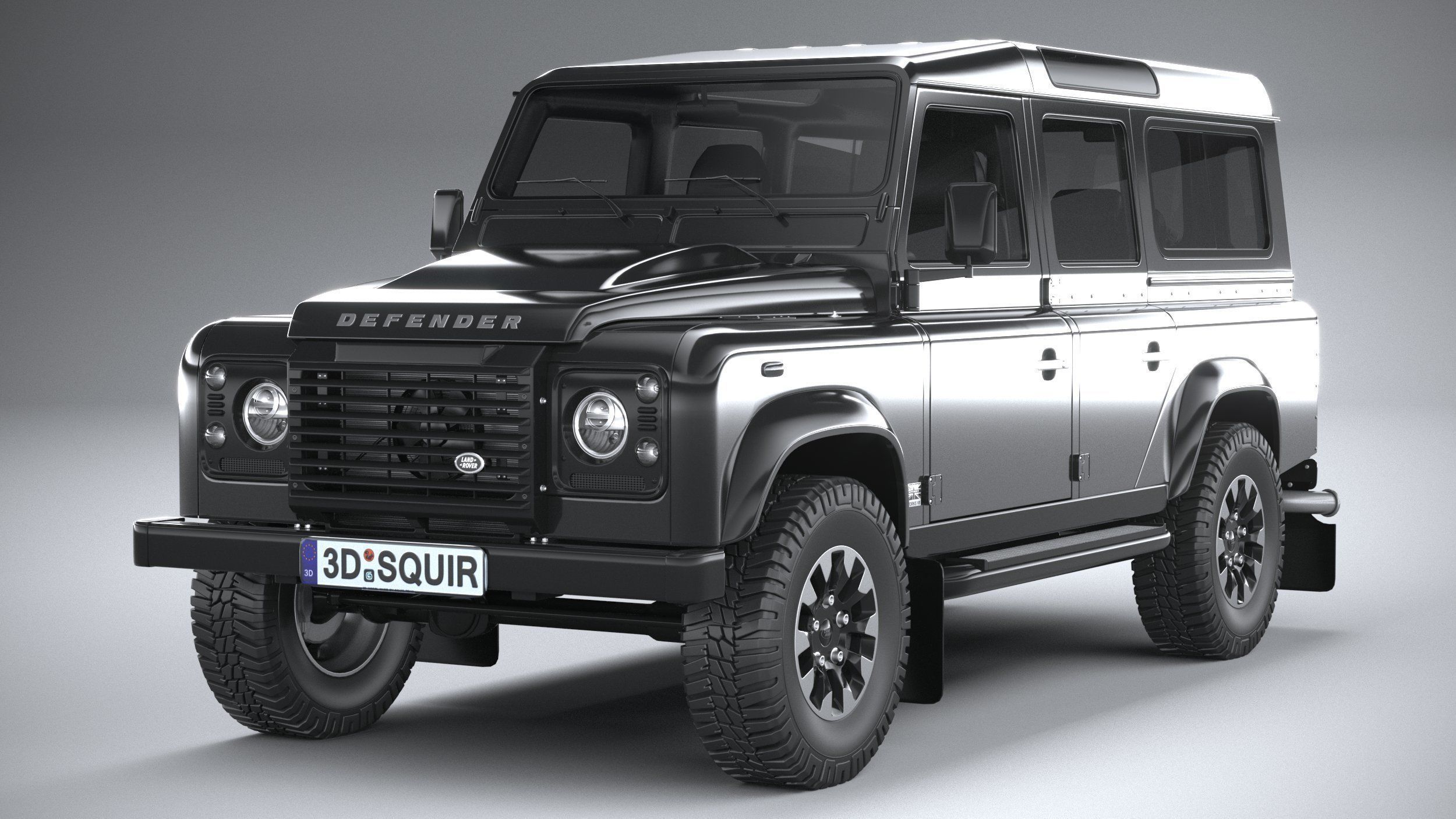 Land Rover Defender Works V8 4-door 2018 3D model_2
