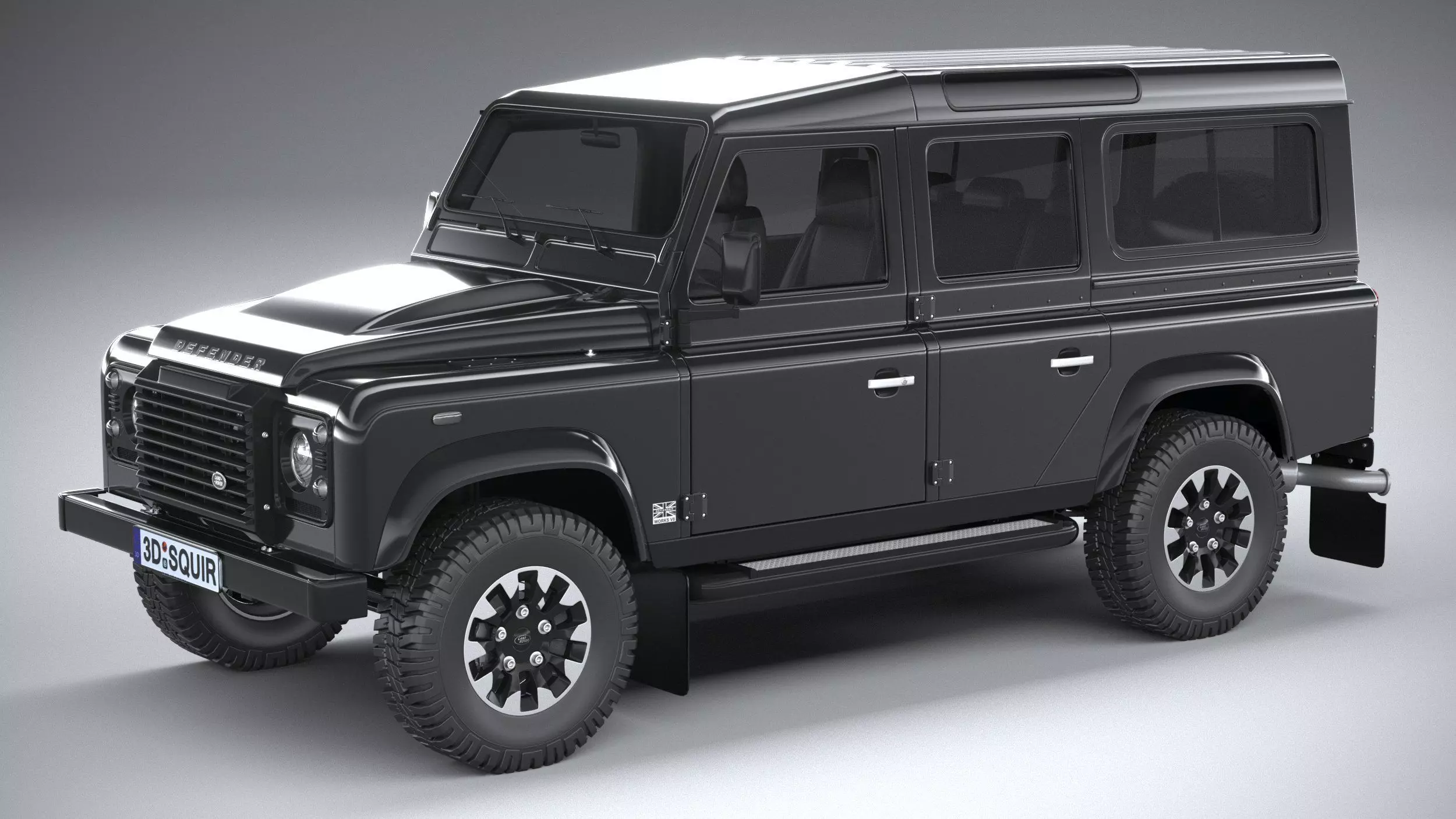 Land Rover Defender Works V8 4-door 2018 3D model_0