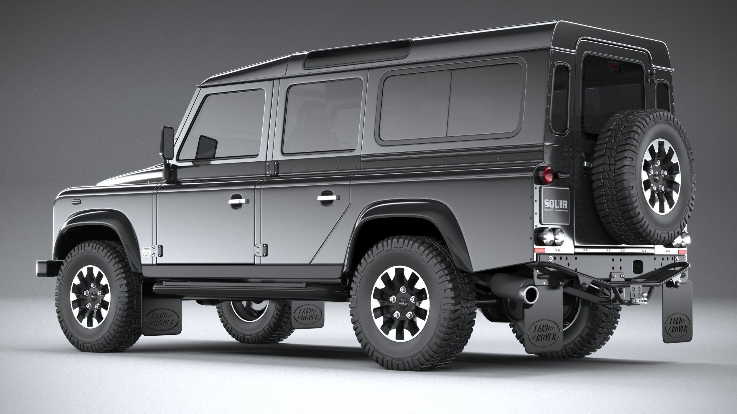Land Rover Defender Works V8 4-door 2018 3D model_5