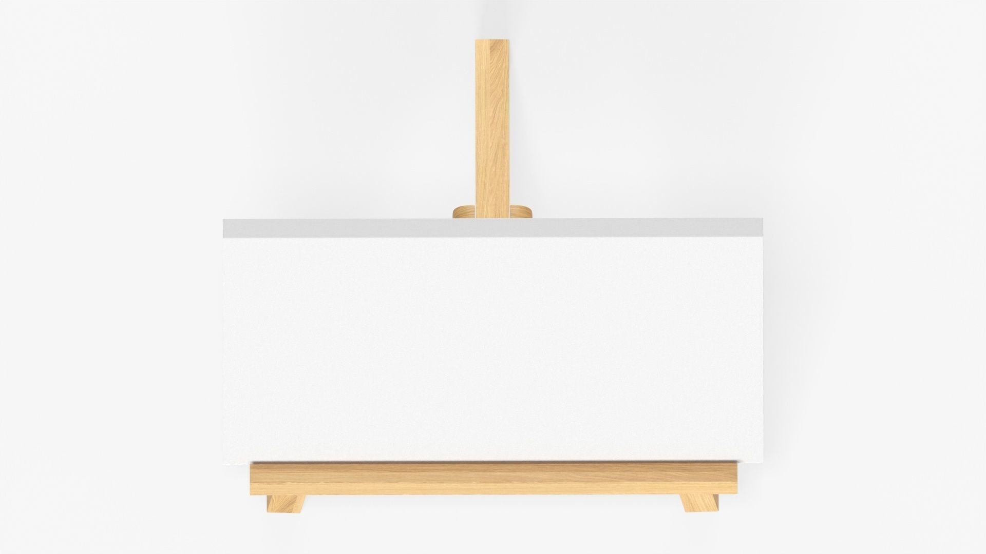 Painting on wooden easel 01 3D model_5