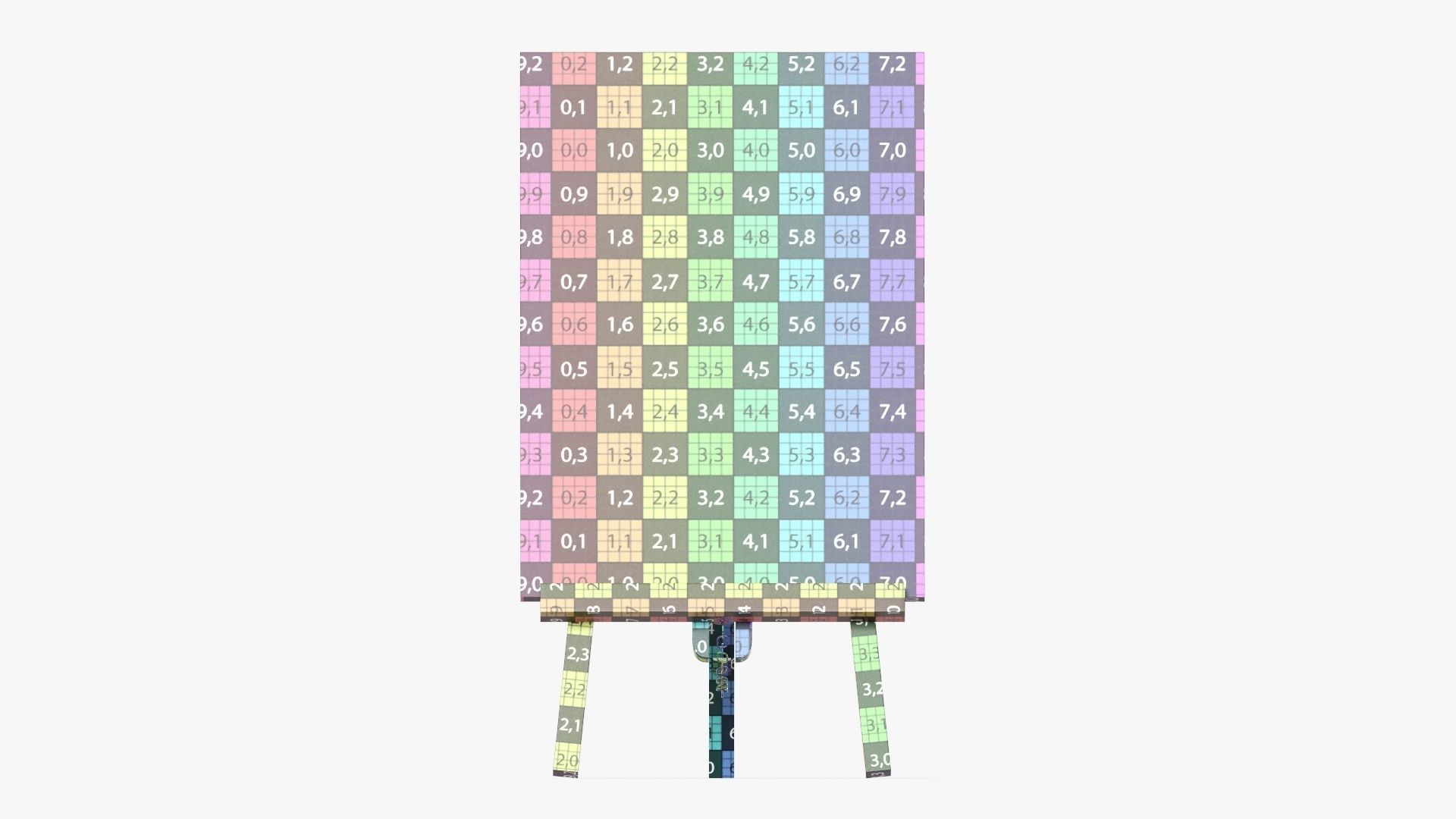 Painting on wooden easel 01 3D model_15