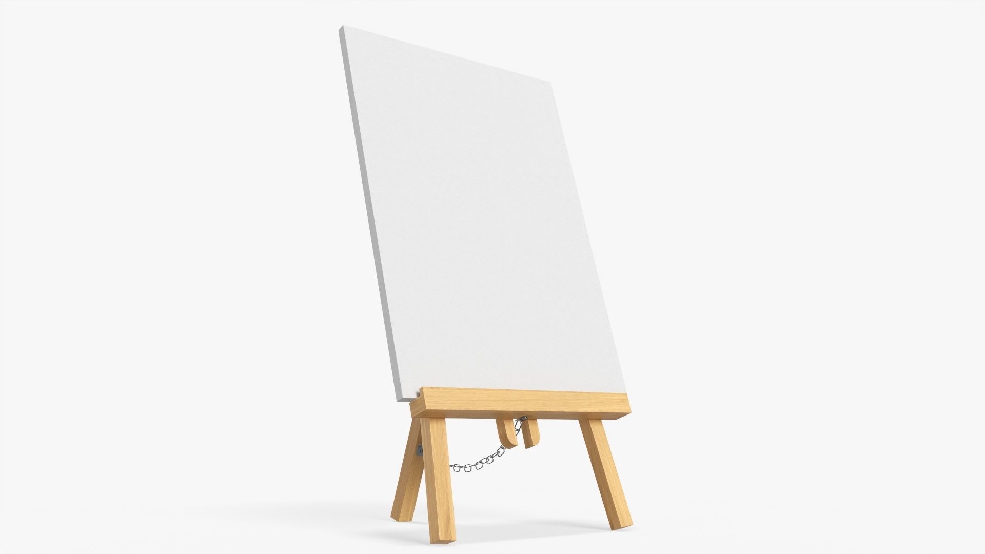 Painting on wooden easel 01 3D model_2