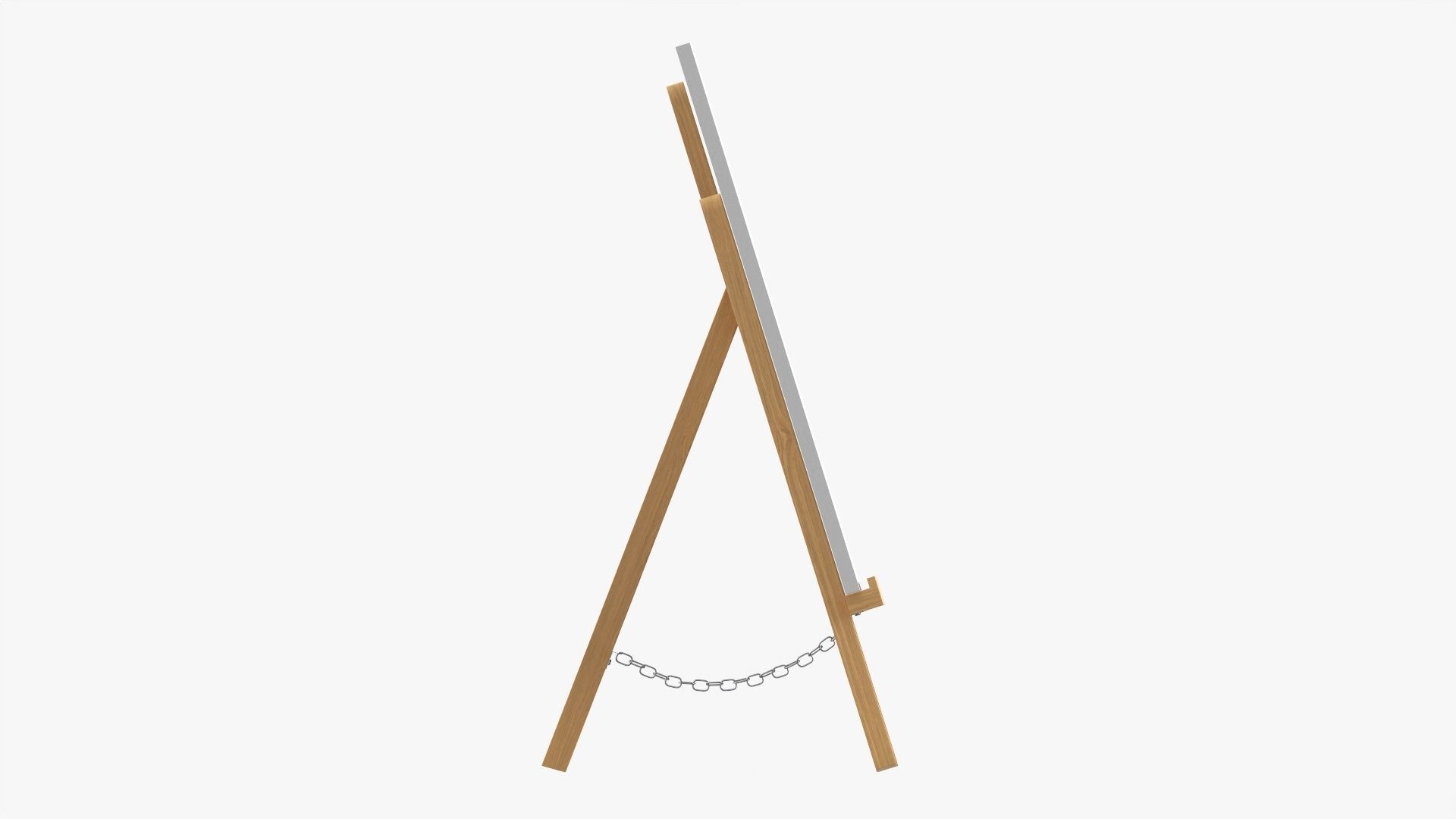 Painting on wooden easel 01 3D model_4