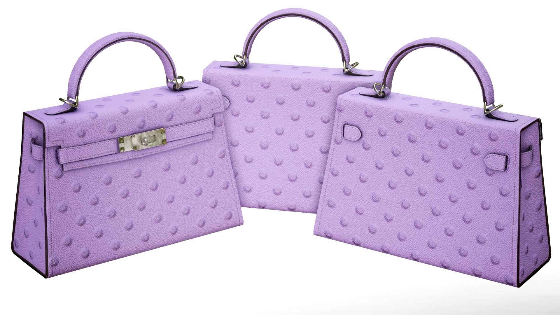 Woman Handbag Low-poly 3D model_9