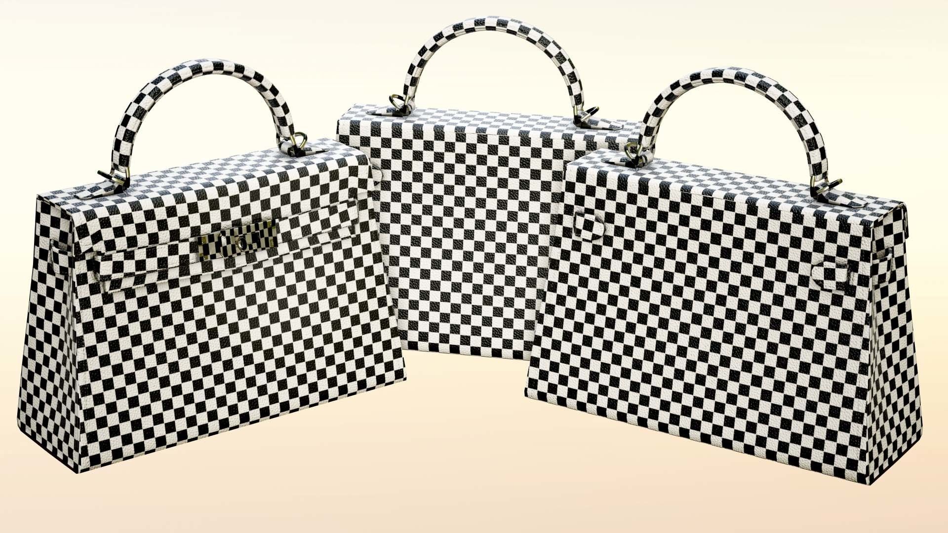 Woman Handbag Low-poly 3D model_12