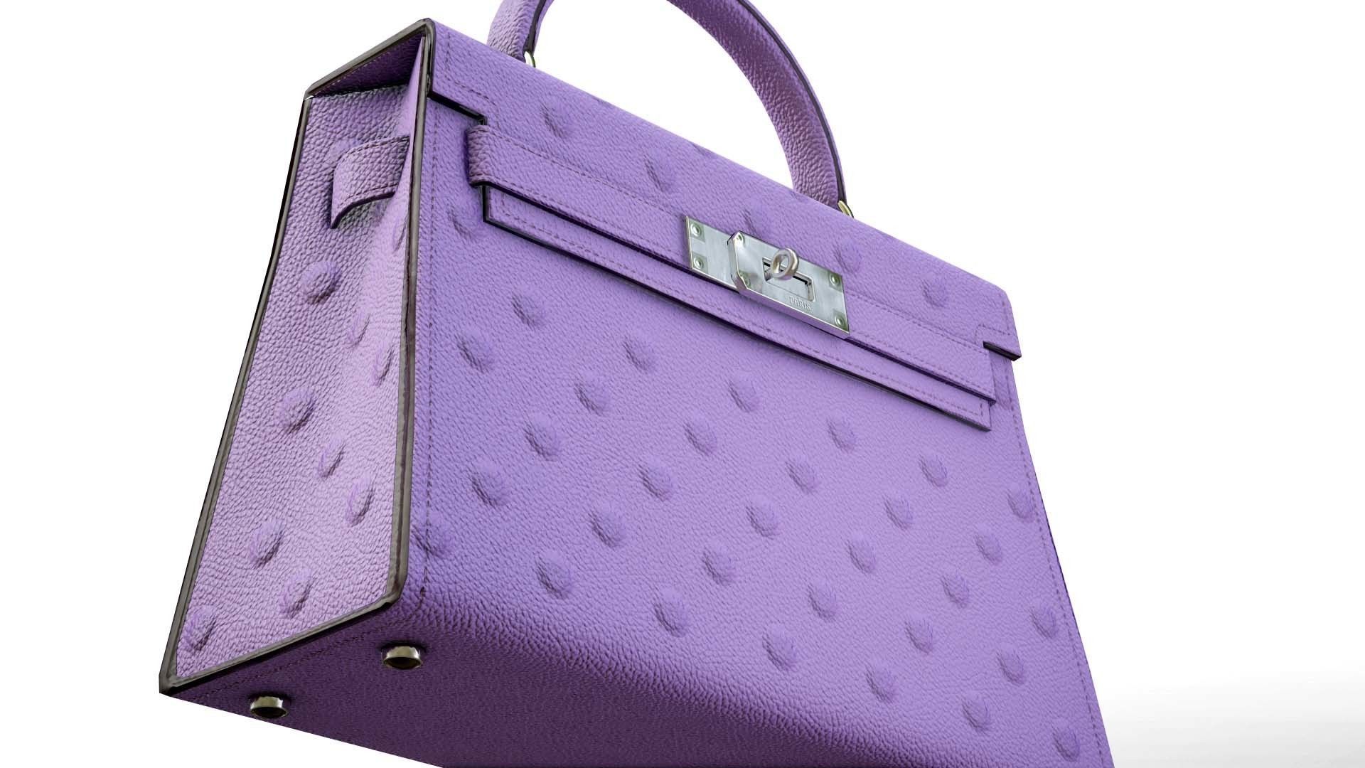 Woman Handbag Low-poly 3D model_7