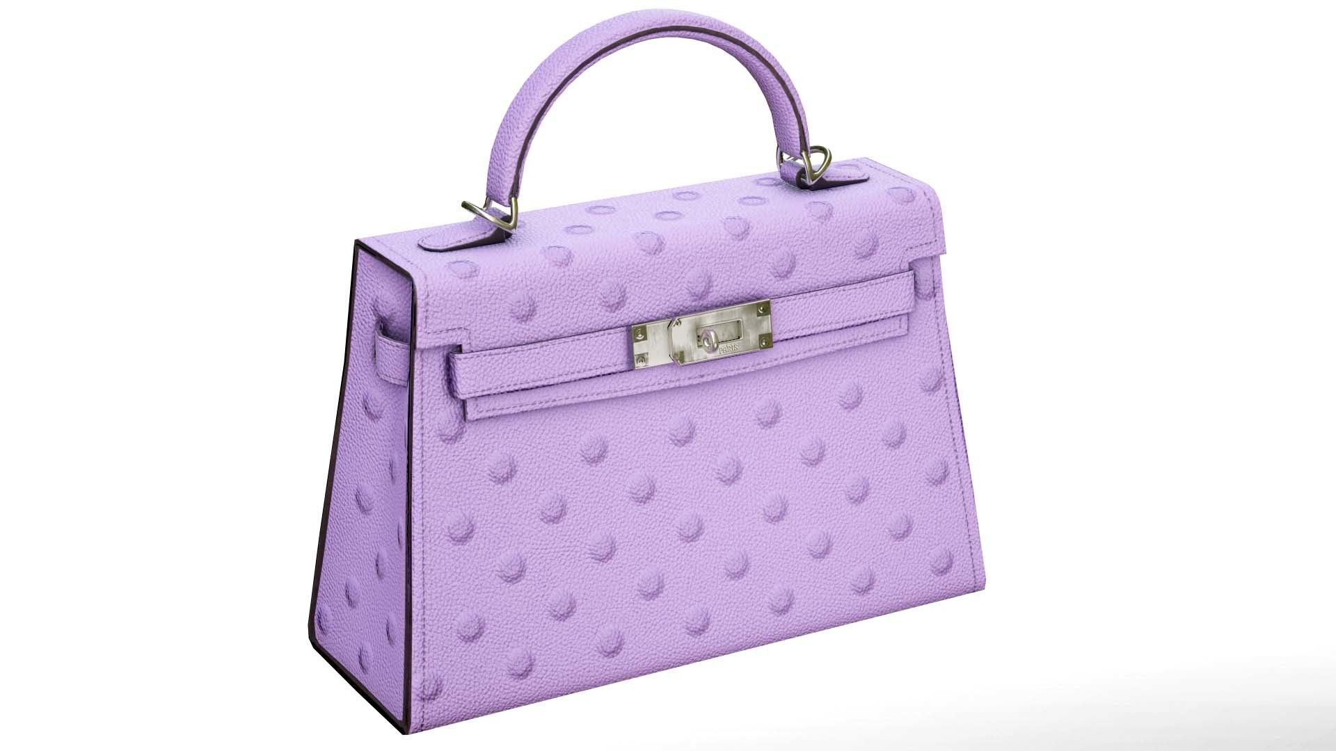 Woman Handbag Low-poly 3D model_3