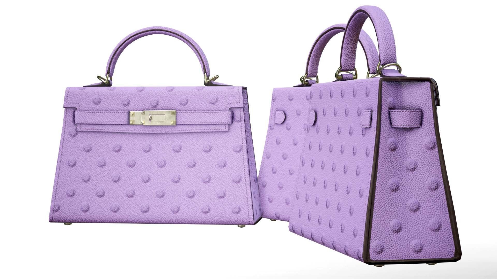 Woman Handbag Low-poly 3D model_2