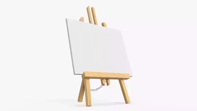 Painting on wooden easel 02