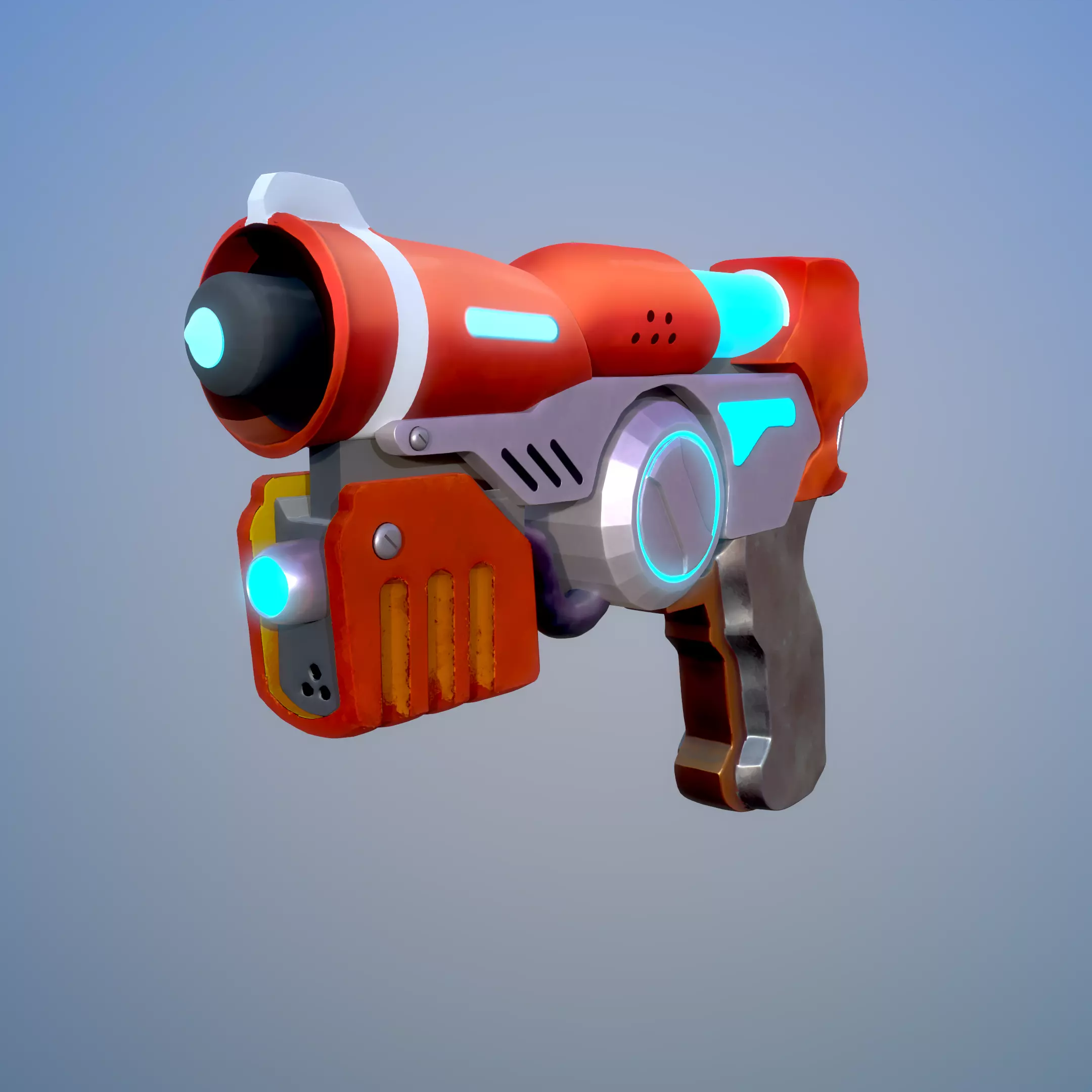 Red Reaction Pistol 3D model