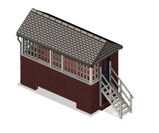 Model Railway Signal Box 3D print model_1