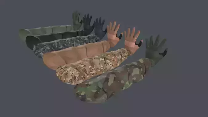FPS Hands 3 Low-poly 3D model