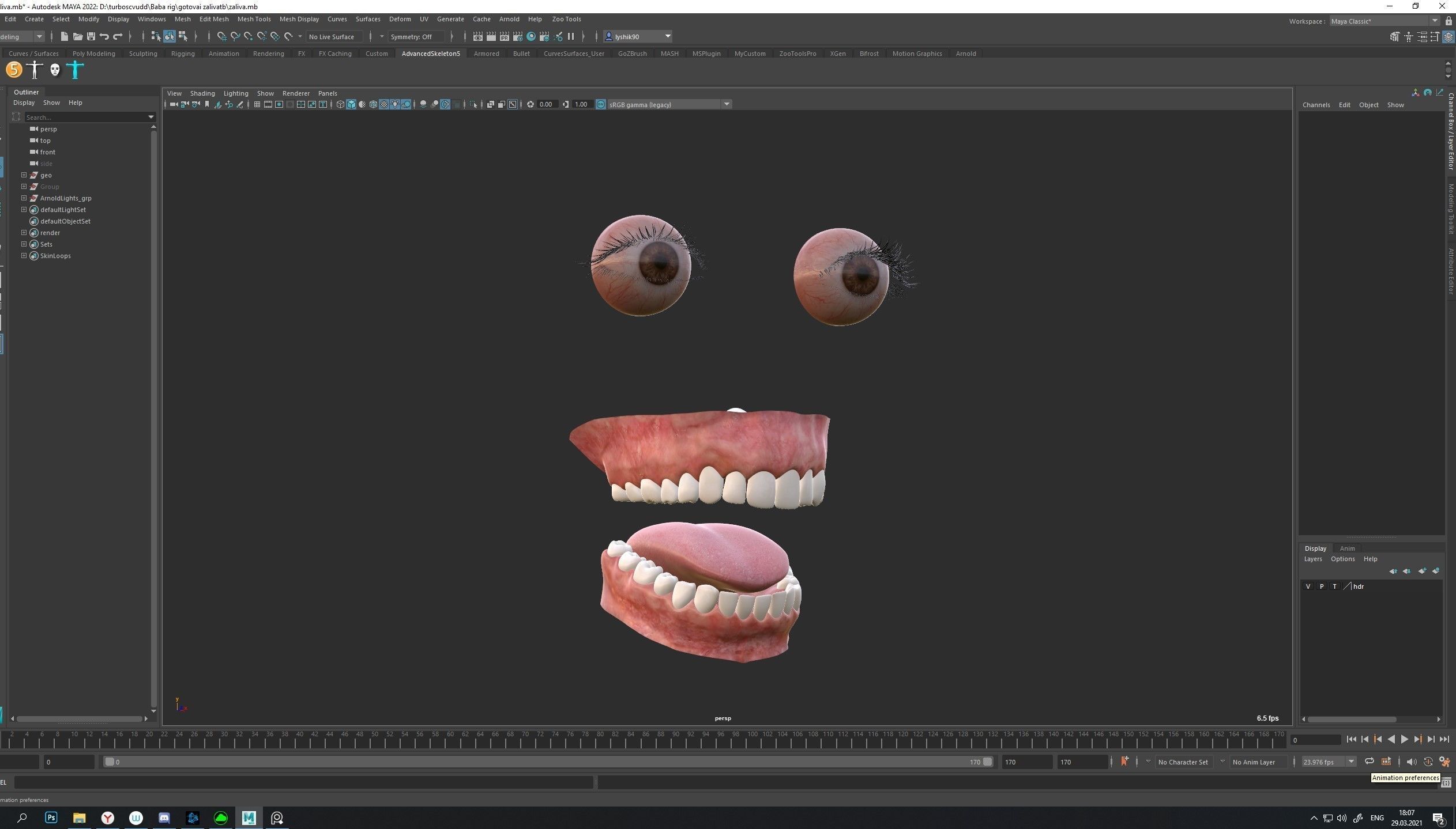 Realistic Female Rigged 3D model_15