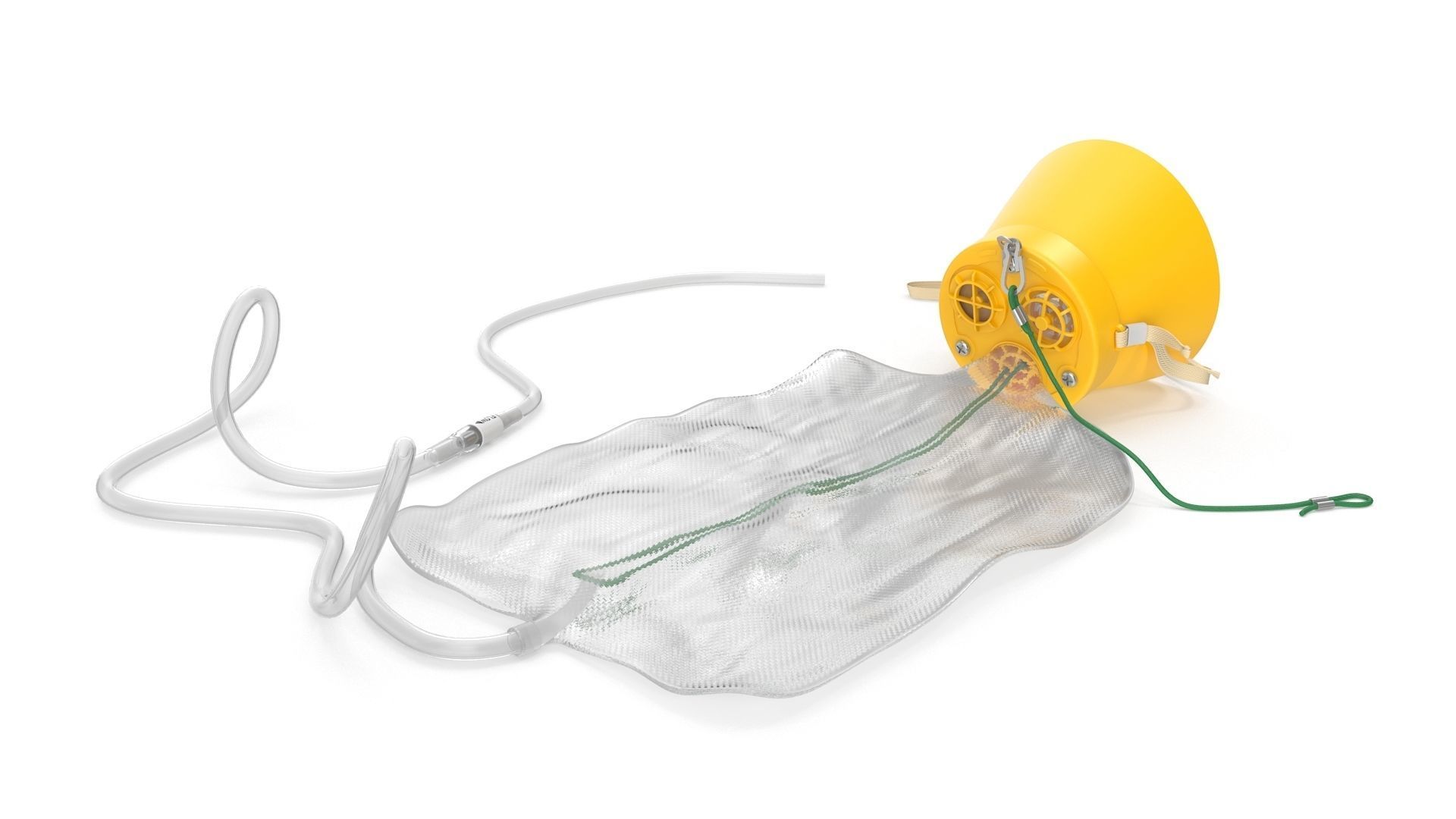 Airplane Passenger Oxygen Mask Low-poly 3D model_4