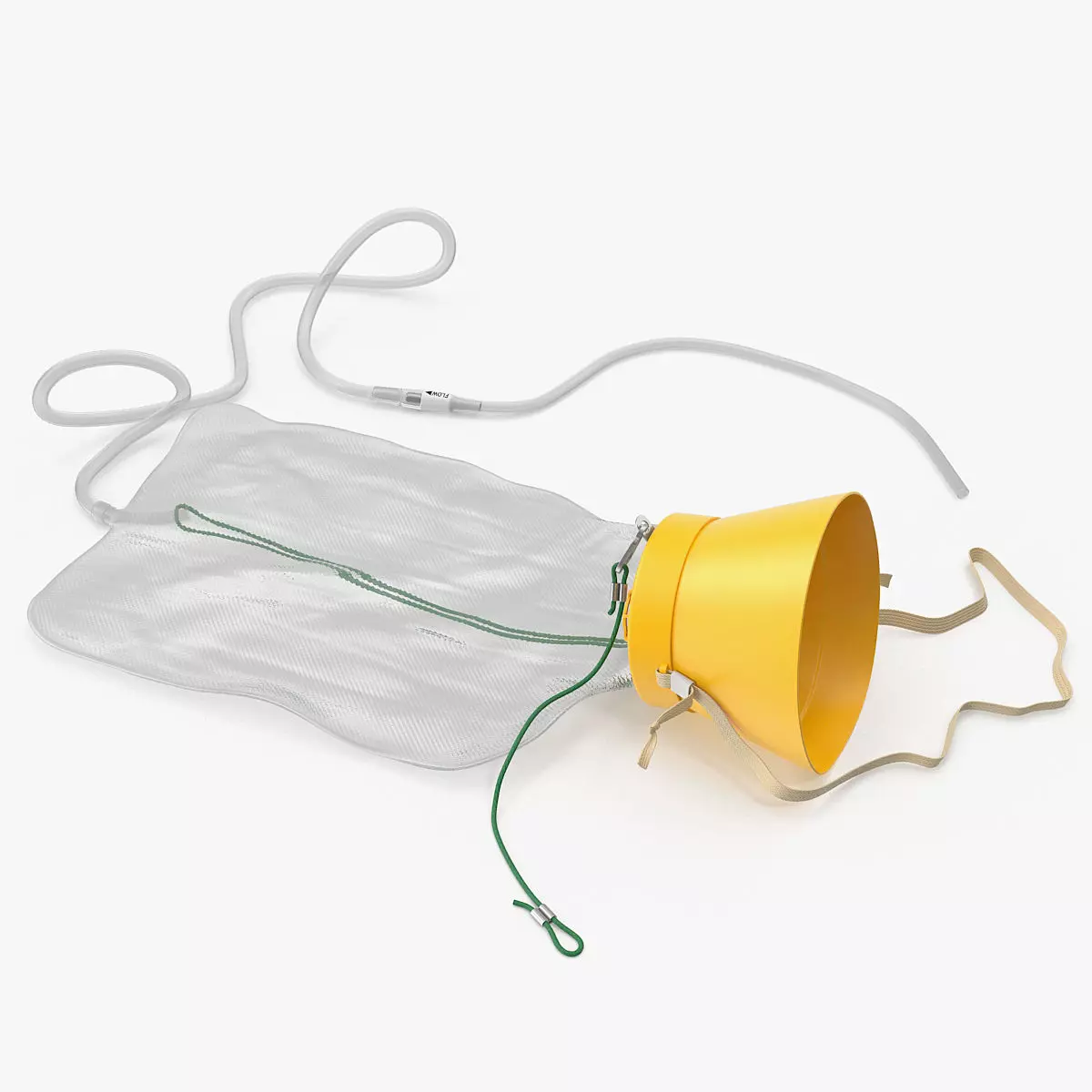 Airplane Passenger Oxygen Mask Low-poly 3D model_0