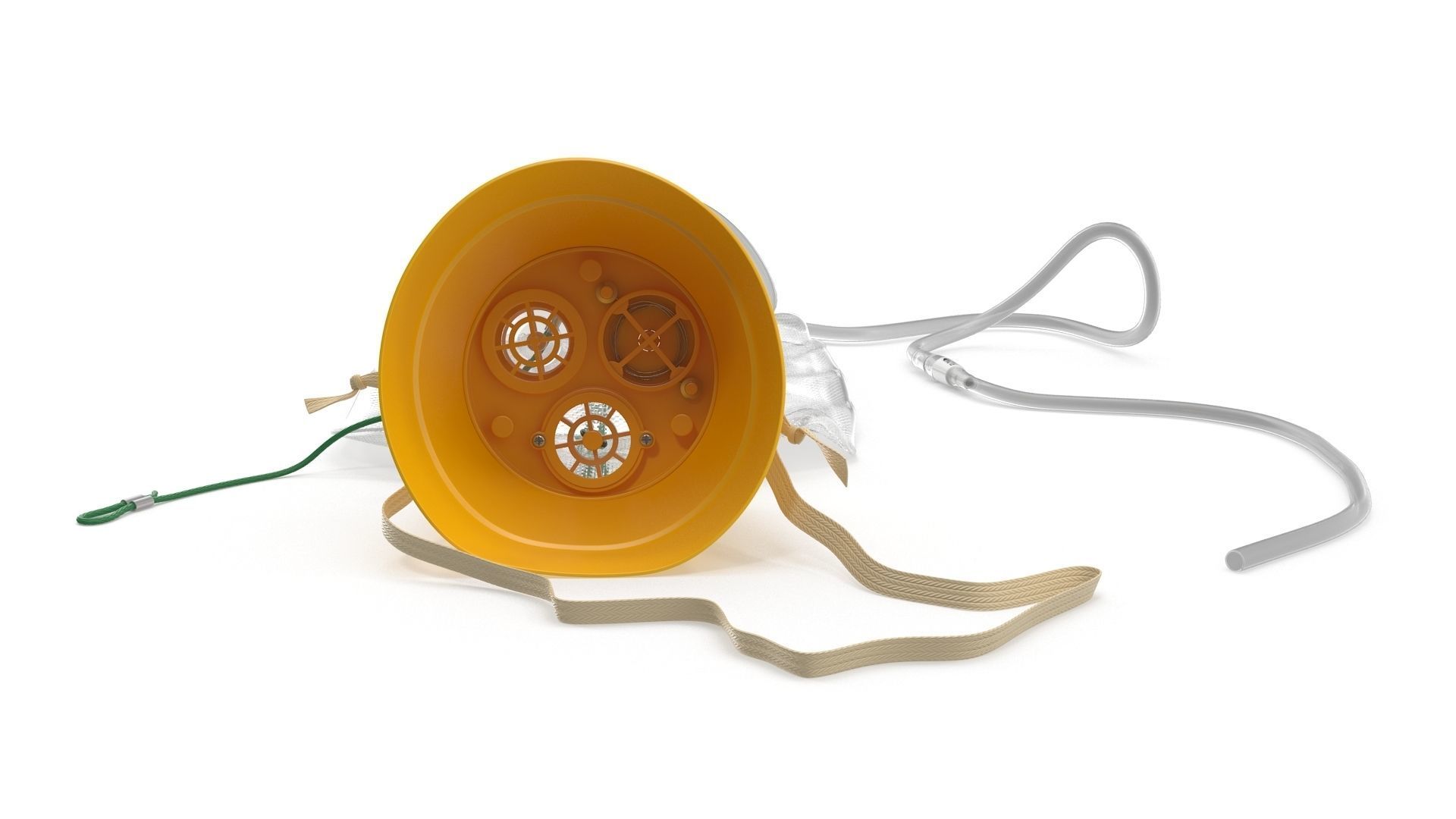 Airplane Passenger Oxygen Mask Low-poly 3D model_5