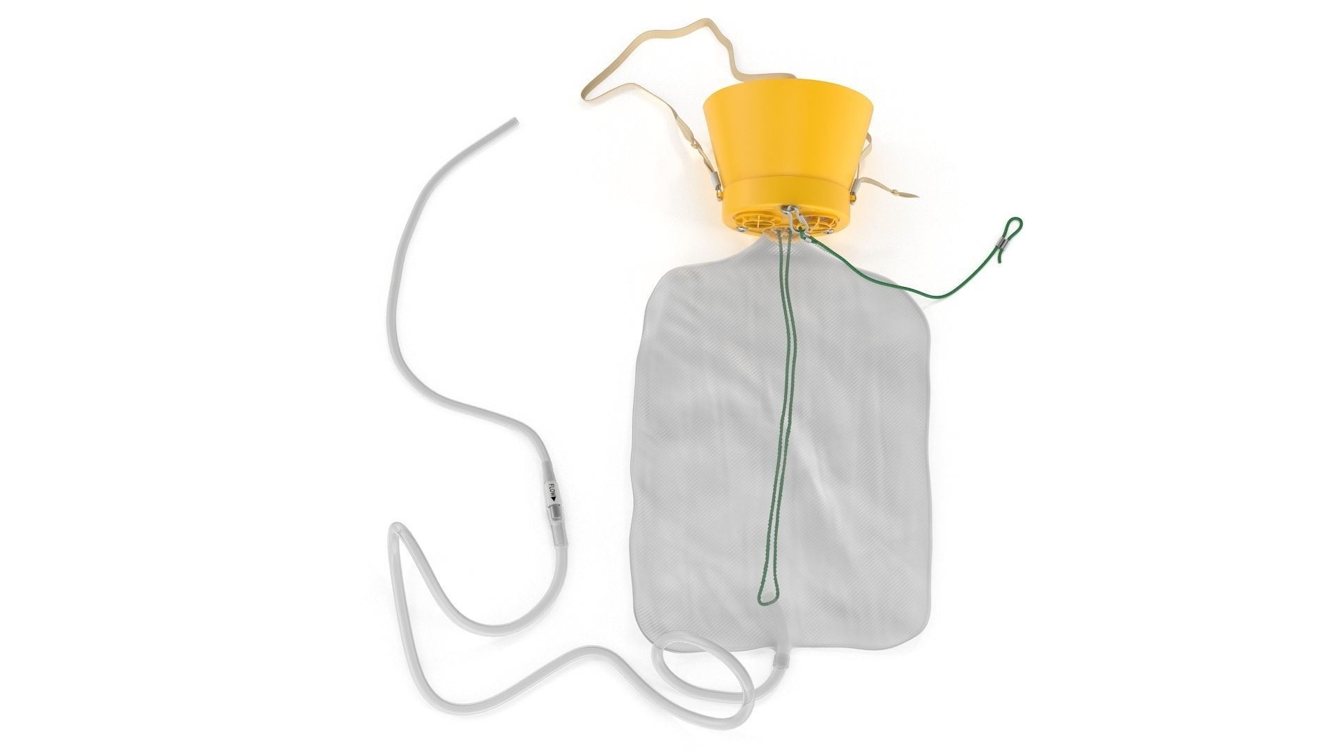 Airplane Passenger Oxygen Mask Low-poly 3D model_6