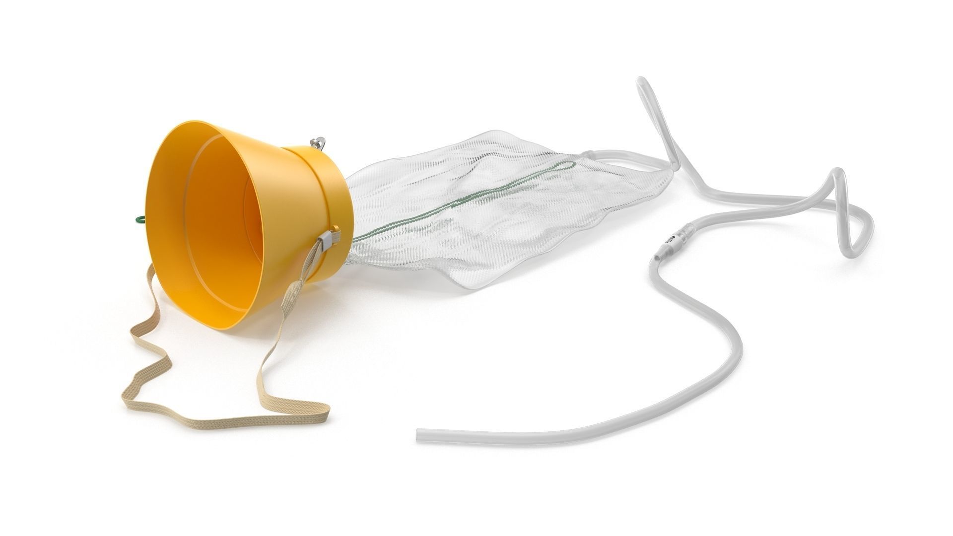 Airplane Passenger Oxygen Mask Low-poly 3D model_2