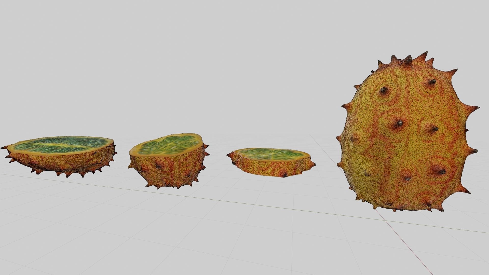 Kiwano cactus 3D model_56