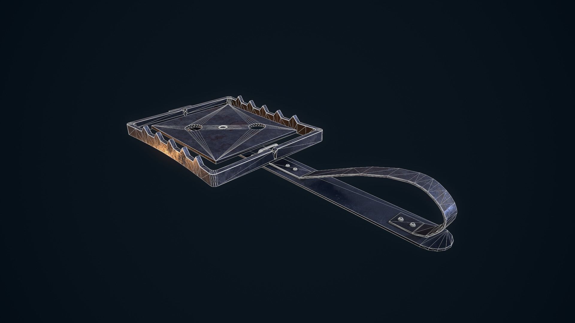 Animal Trap Low-poly 3D model_13