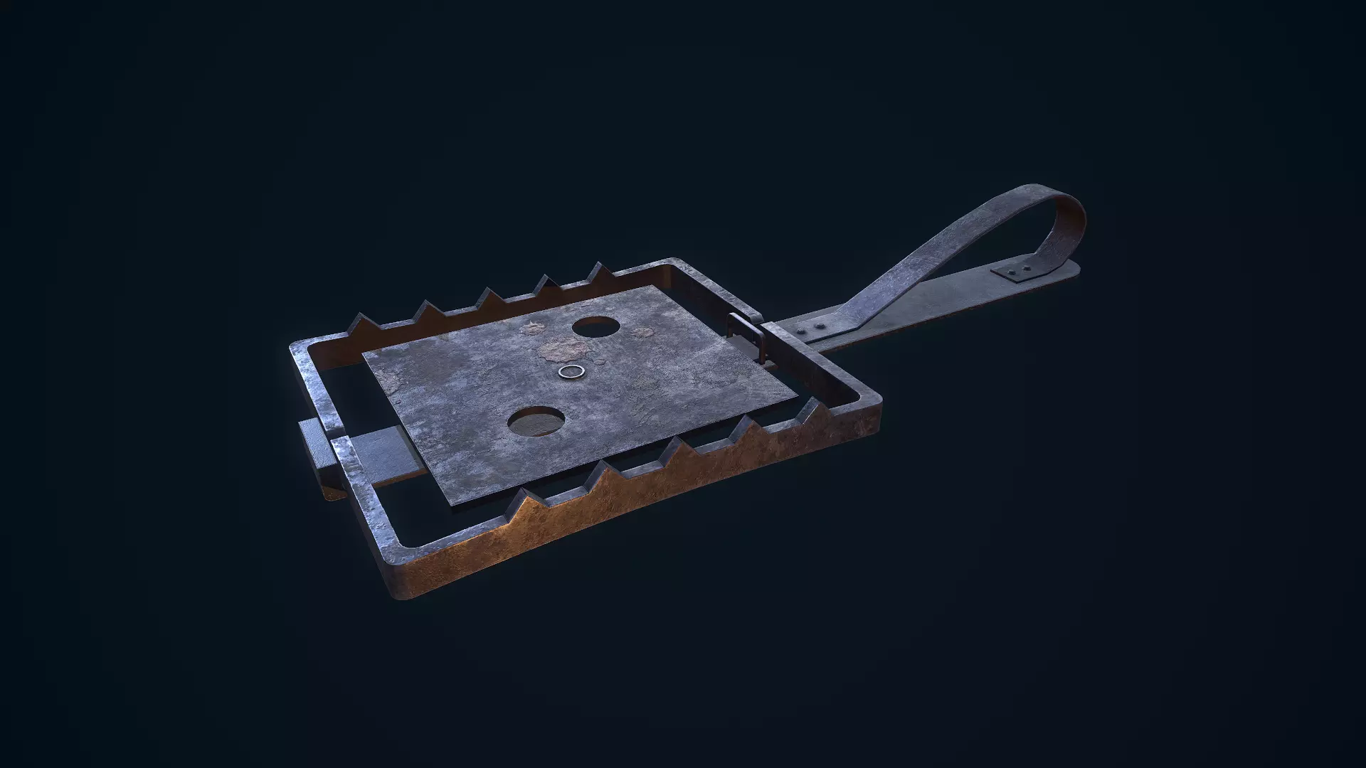 Animal Trap Low-poly 3D model_0