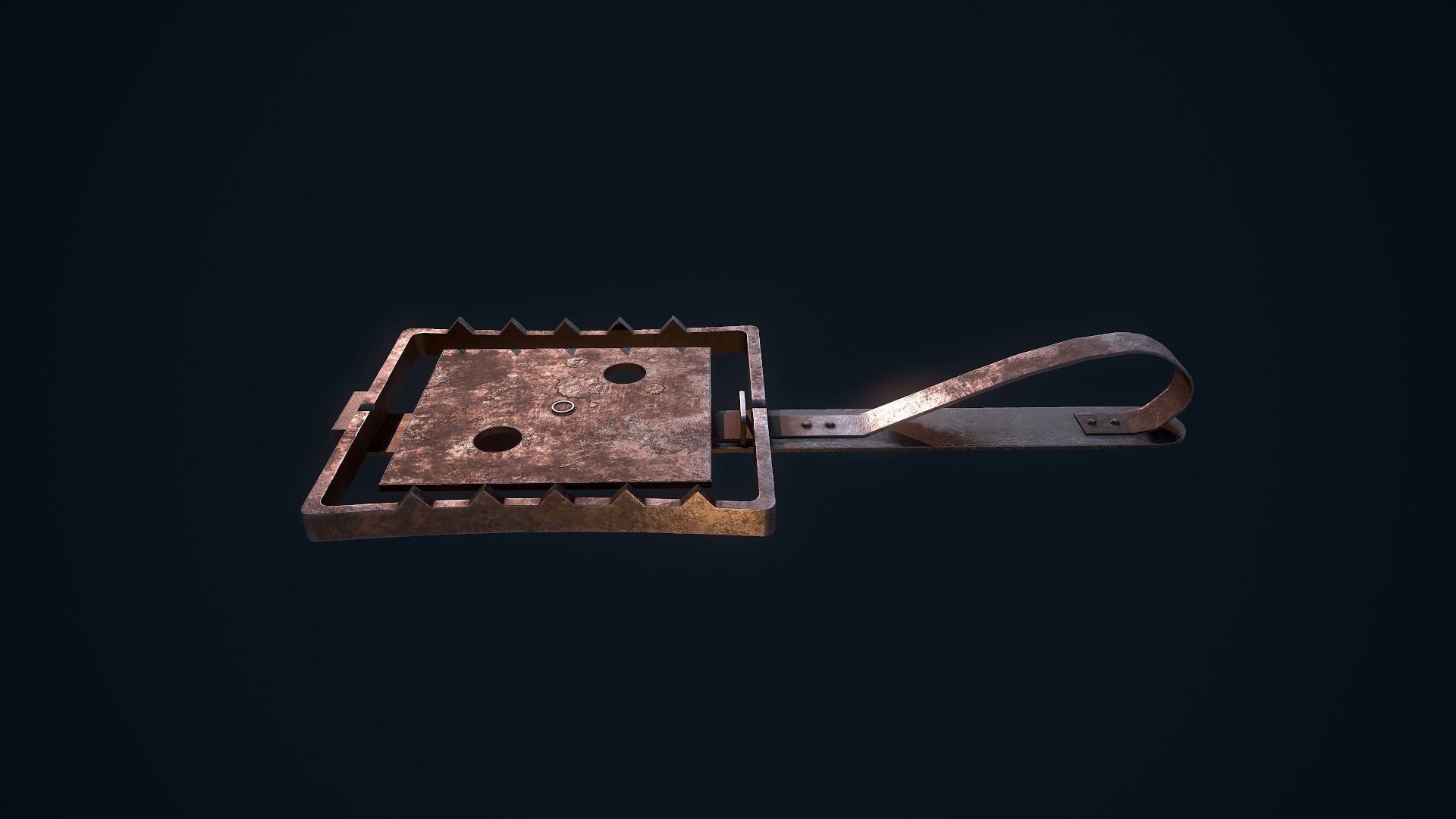 Animal Trap Low-poly 3D model_14