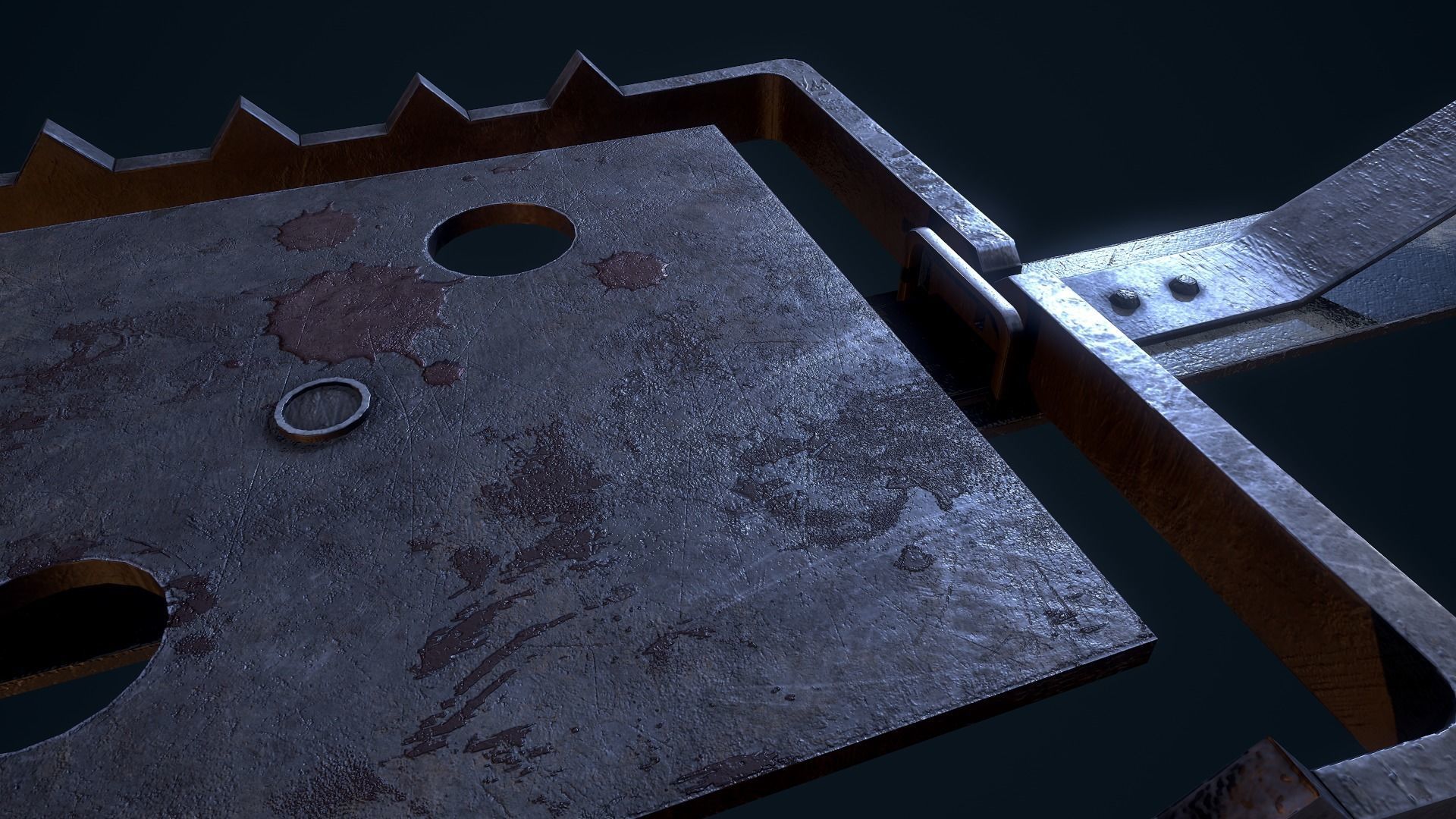 Animal Trap Low-poly 3D model_12