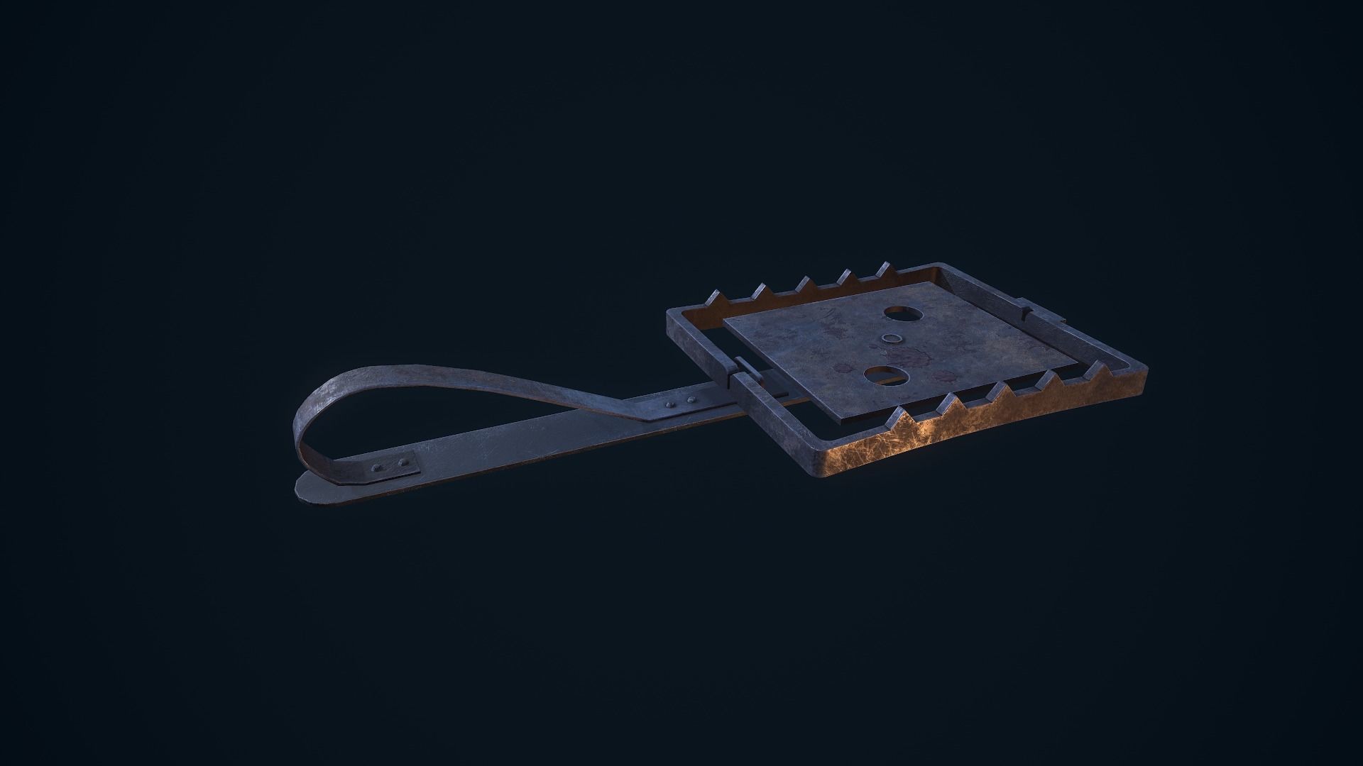 Animal Trap Low-poly 3D model_4