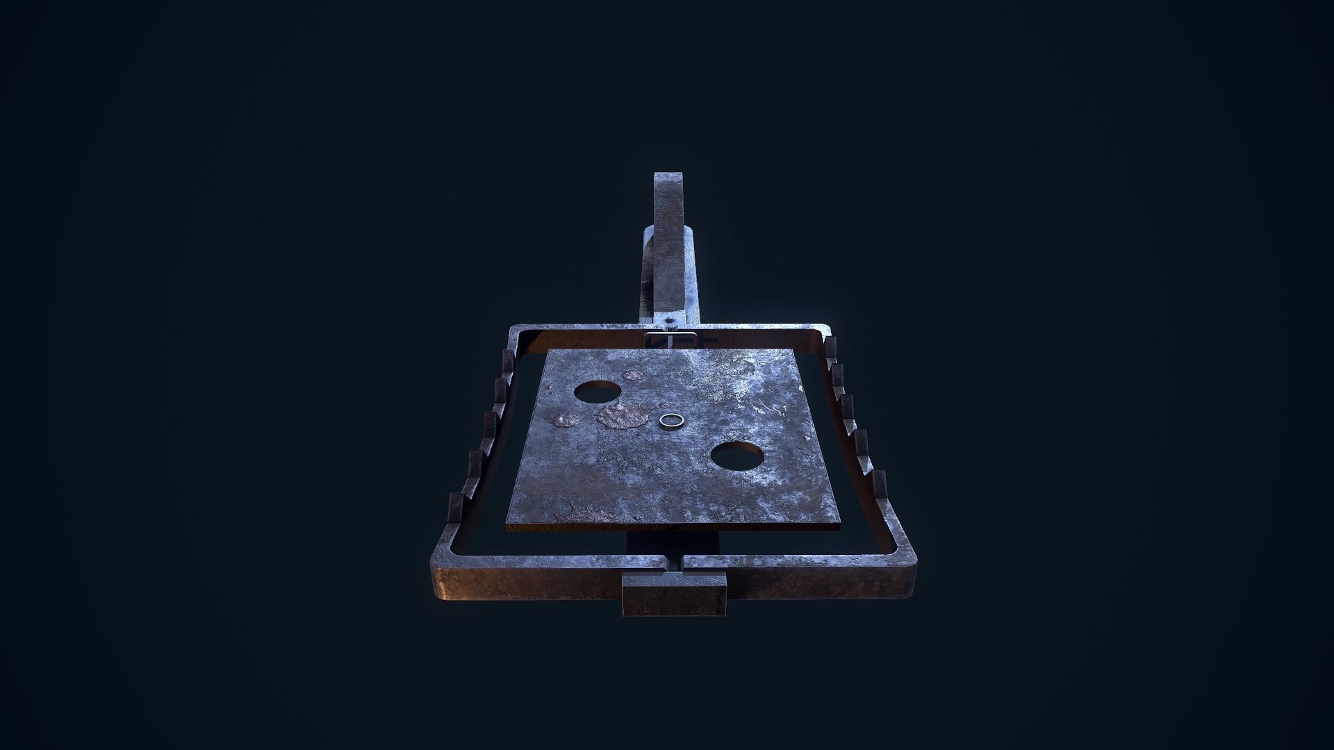 Animal Trap Low-poly 3D model_6