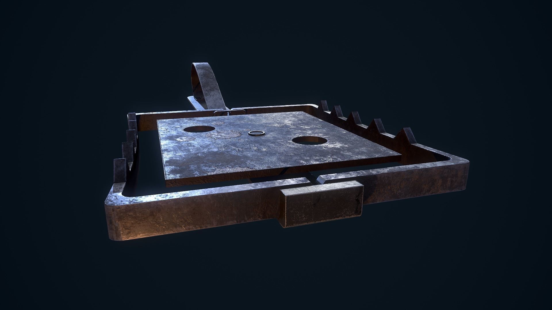 Animal Trap Low-poly 3D model_11