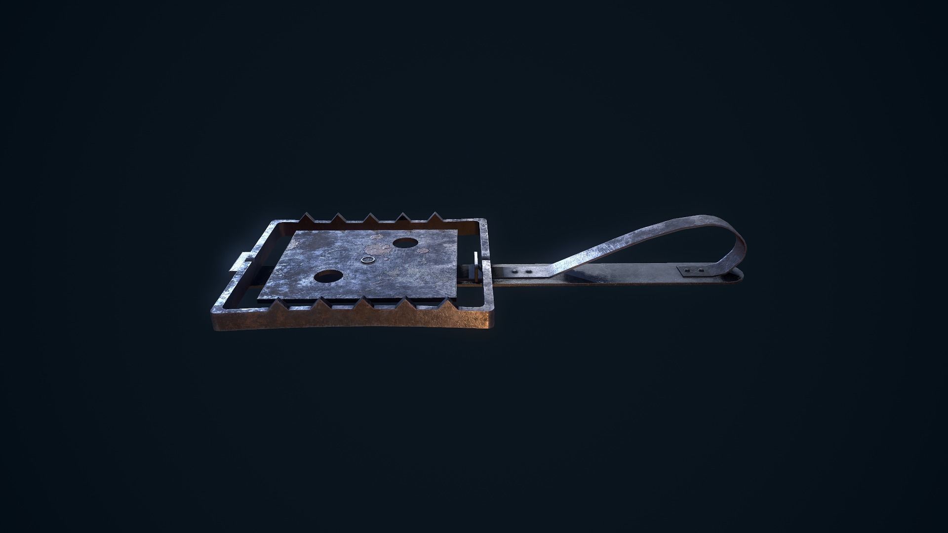Animal Trap Low-poly 3D model_8