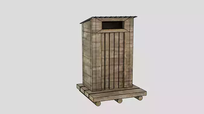 Medieval Low poly OutHouse