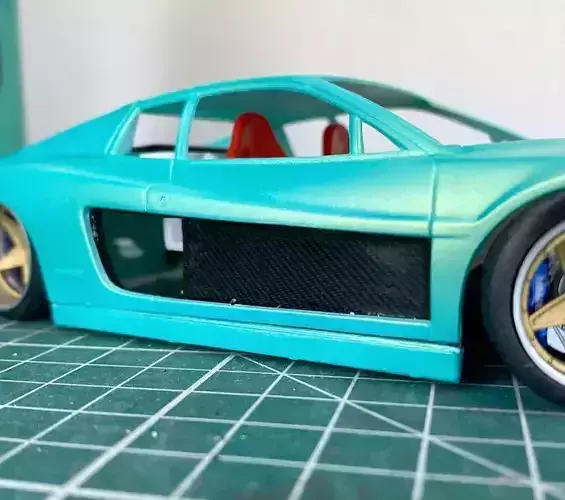 Ferrari Testarossa 512 custom side scoops 3D print model