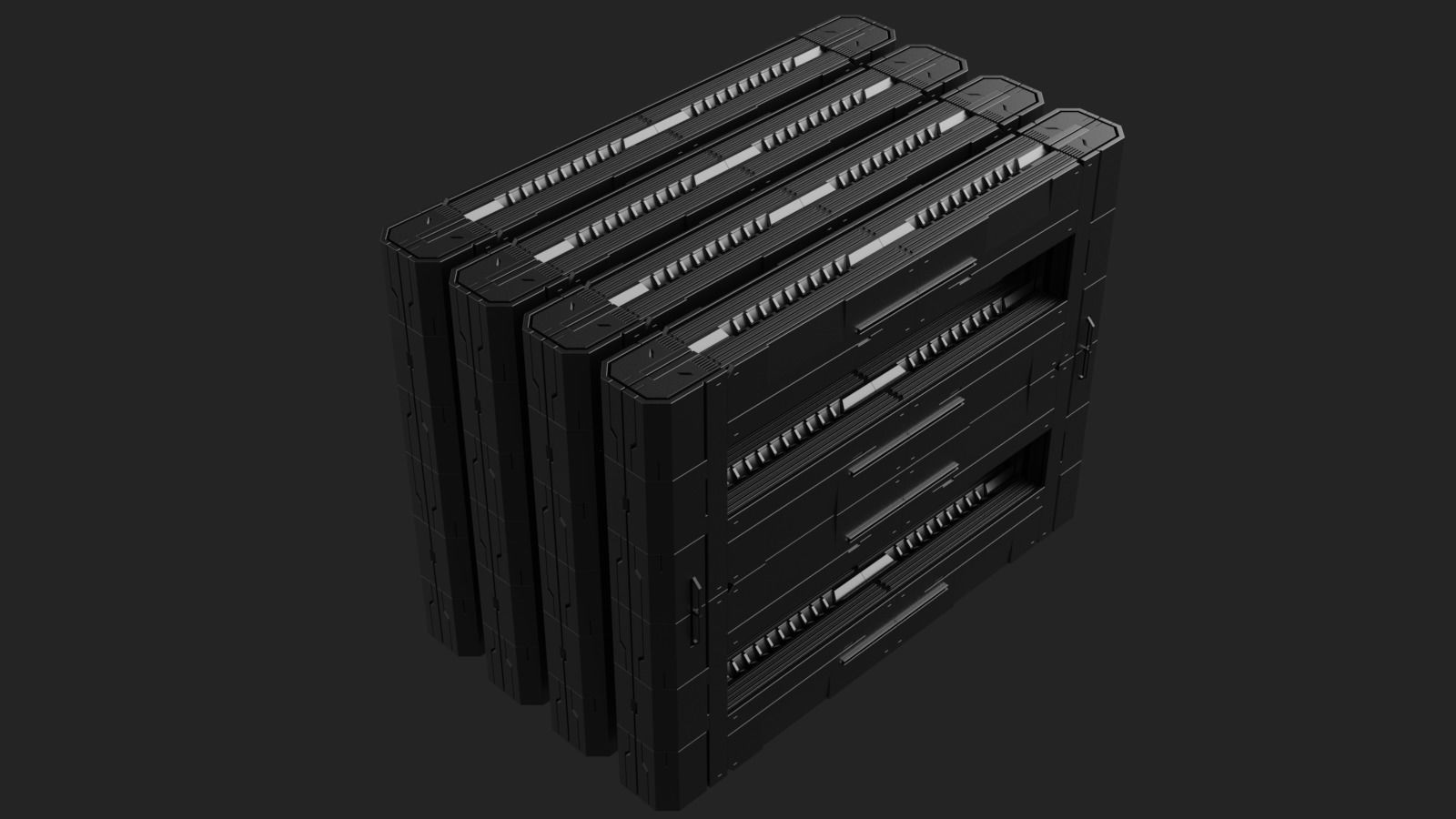 Sci-Fi Panels Kit-Bash 3D model_4