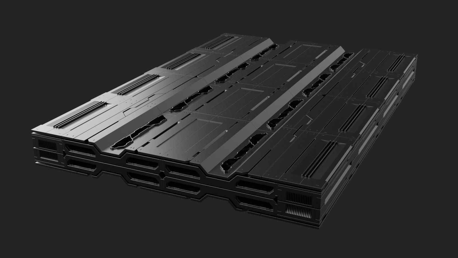 Sci-Fi Panels Kit-Bash 3D model_5