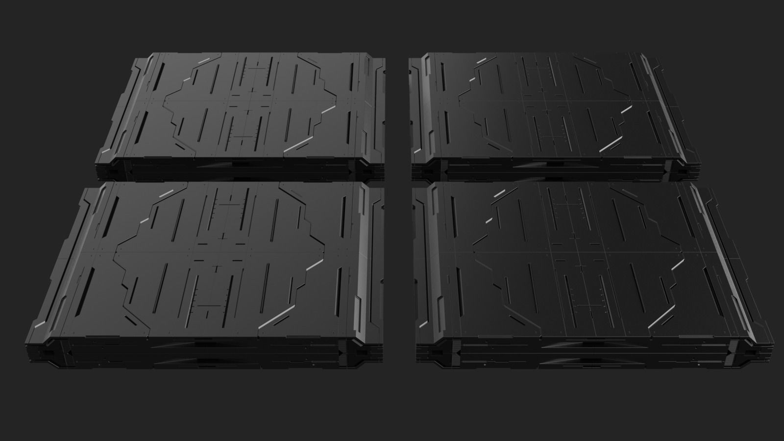 Sci-Fi Panels Kit-Bash 3D model_3