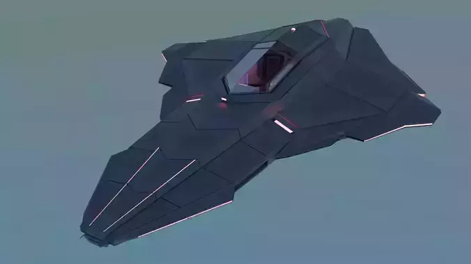 Codename Nebula Fighter Sci-fi Aircraft with Interior