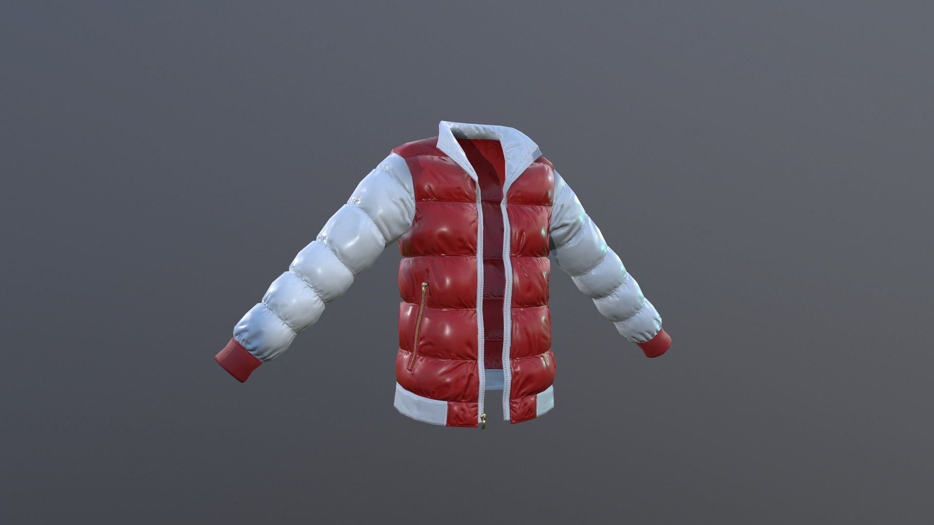 Coat winter low poly Low-poly 3D model_6