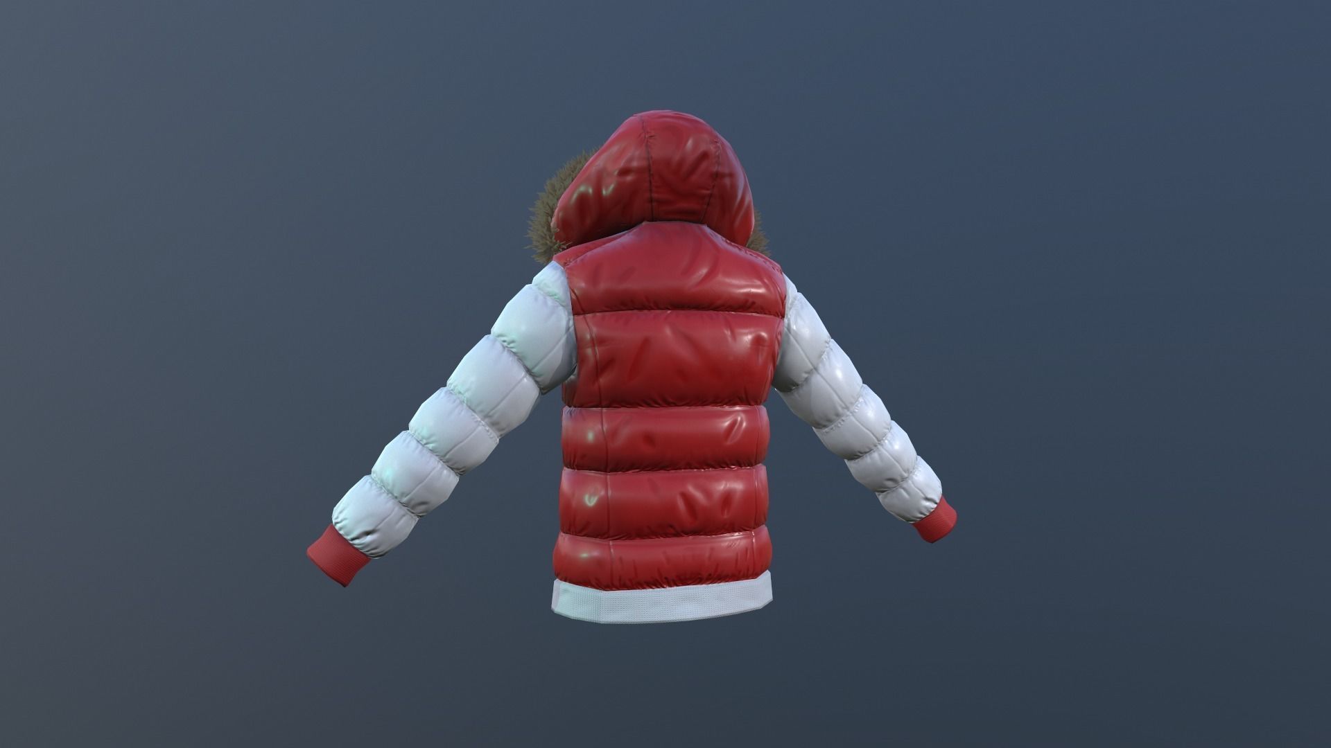 Coat winter low poly Low-poly 3D model_2