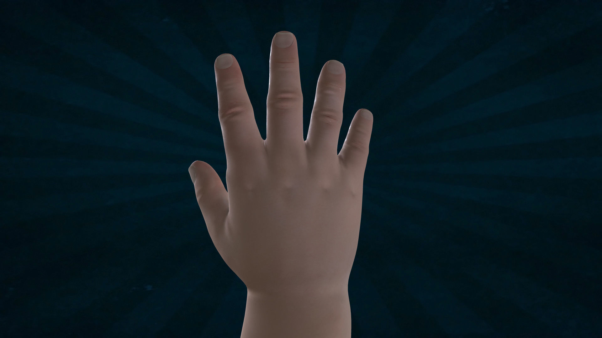 HAND-025 Rigged Baby Hand 3D model_3