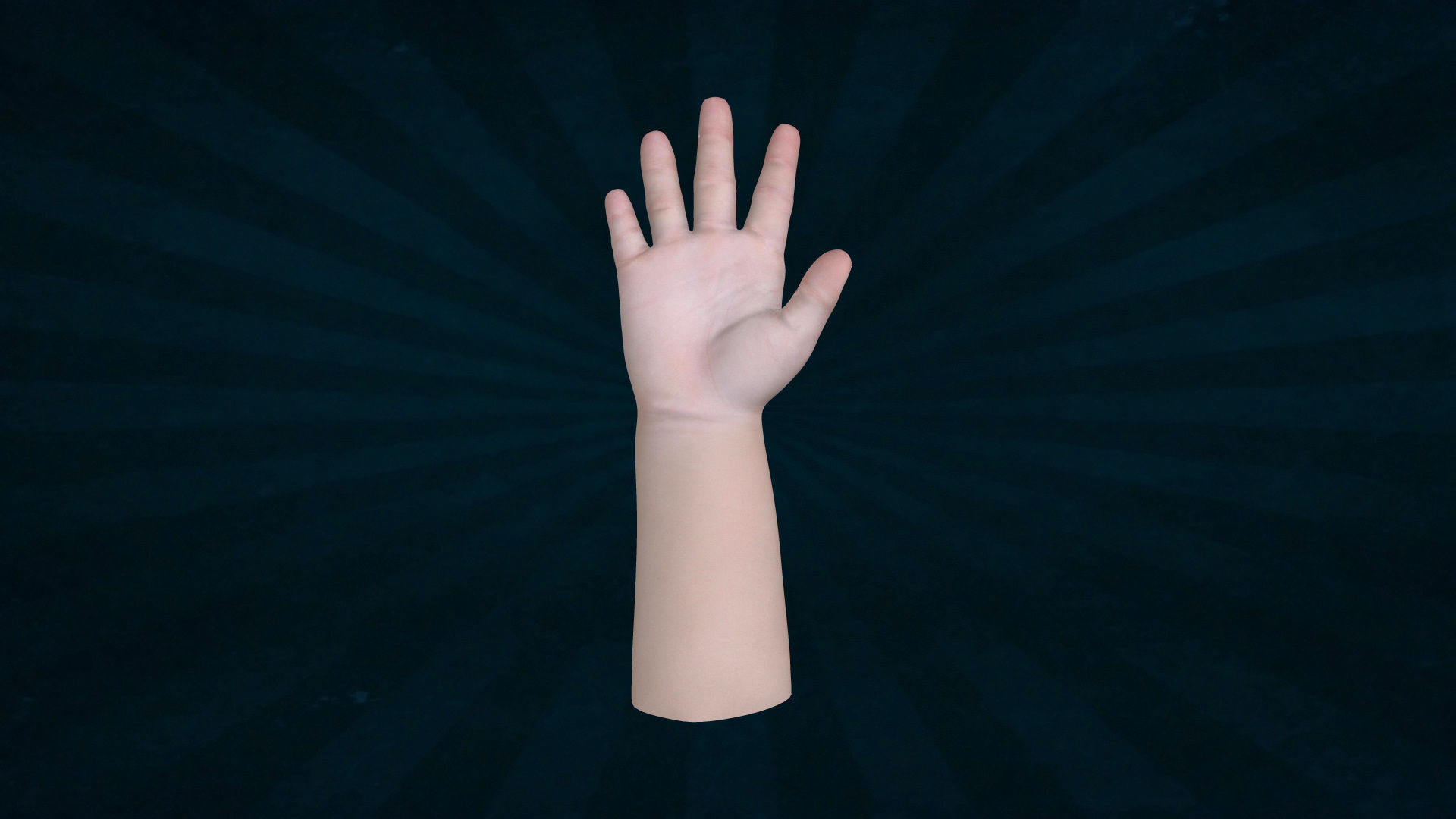 HAND-025 Rigged Baby Hand 3D model_4