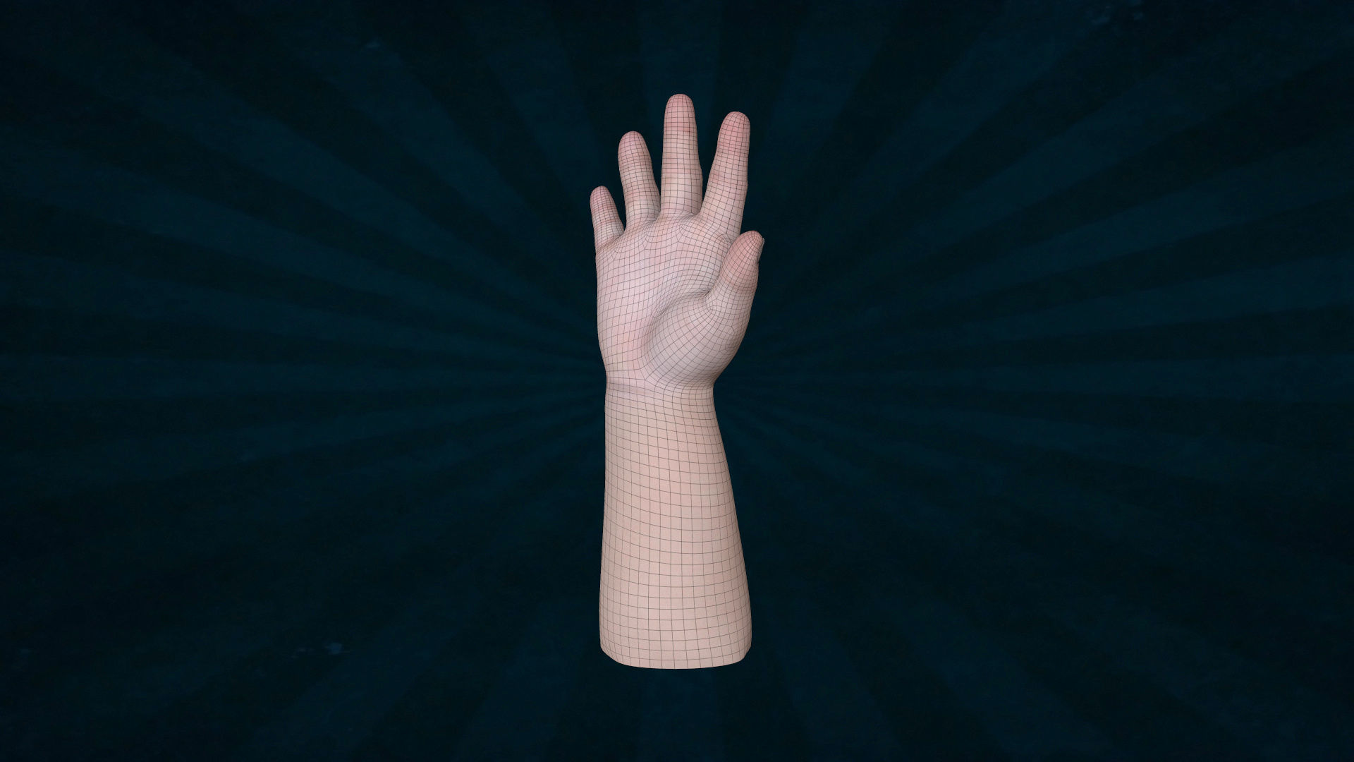 HAND-025 Rigged Baby Hand 3D model_6