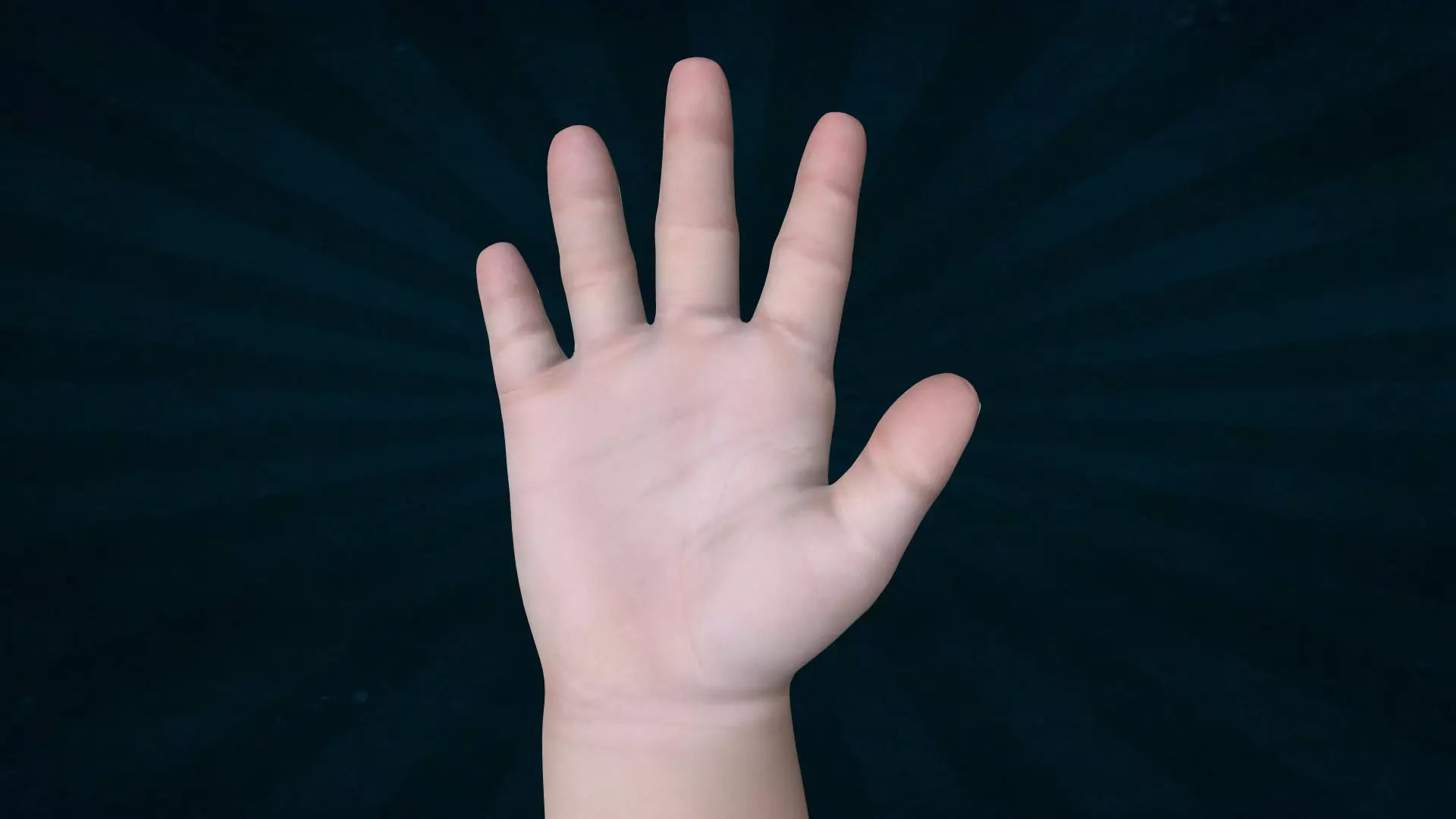 HAND-025 Rigged Baby Hand 3D model_0